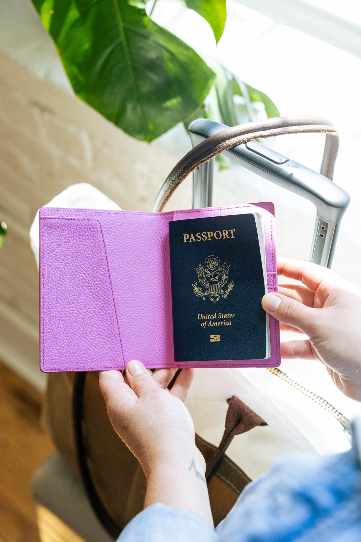 Mopsey Magenta Passport Cover