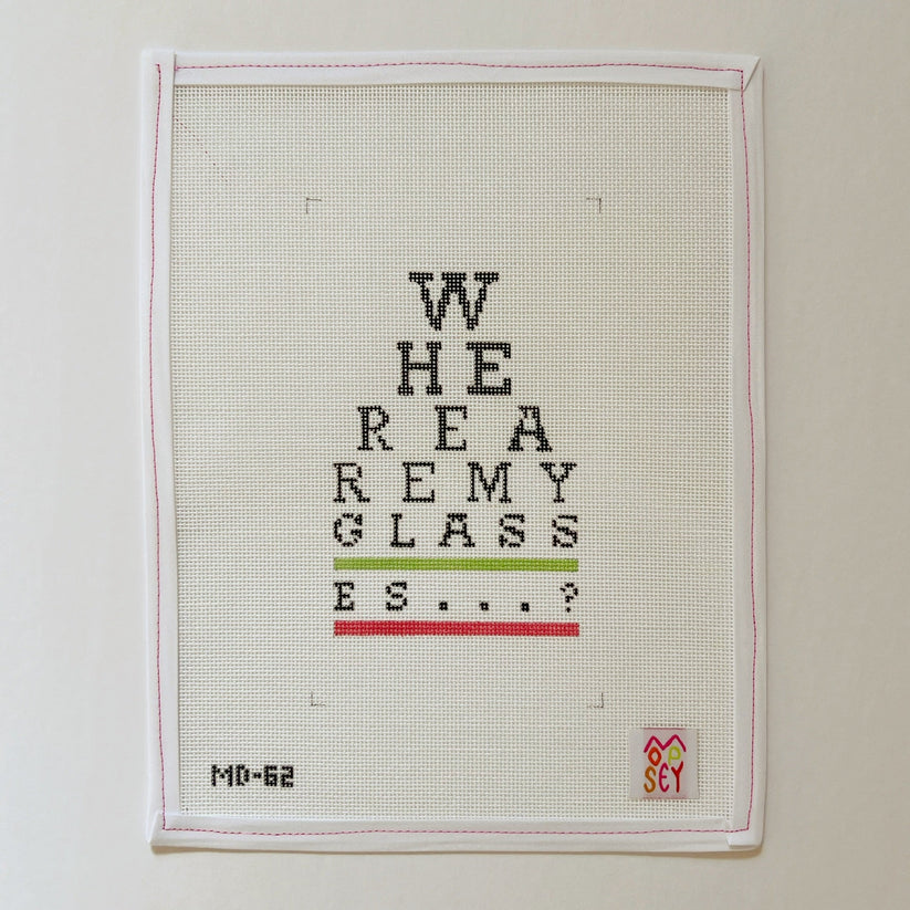 Where are my glasses? Mopsey Designs Needlepoint