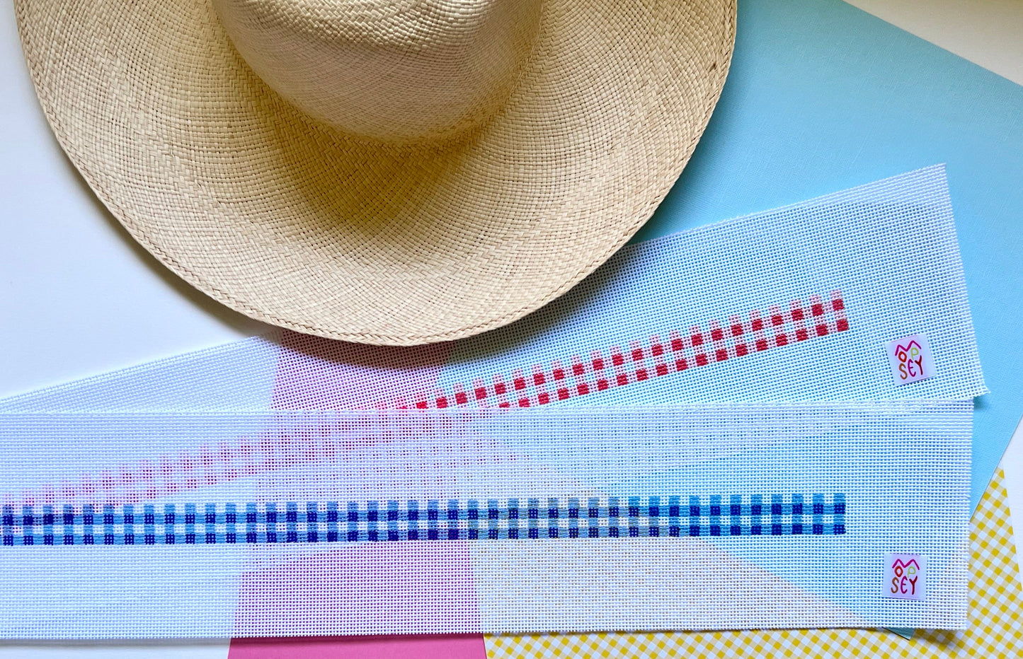 Gingham Hatband