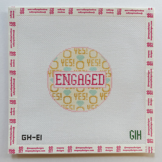 Green Heart Needlepoint: Engagement