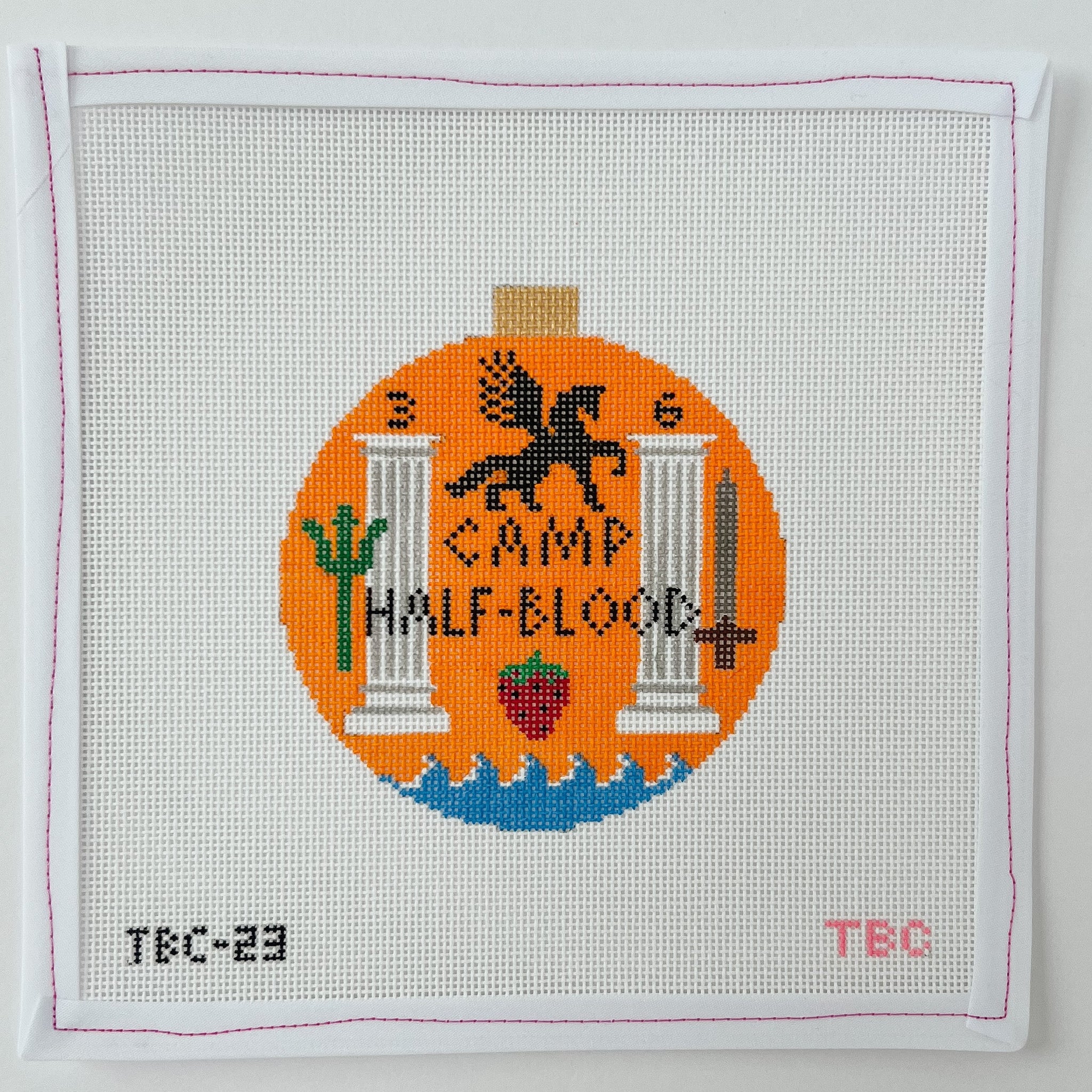 The Book Canvas Camp Half Blood Mopsey Designs Needlepoint