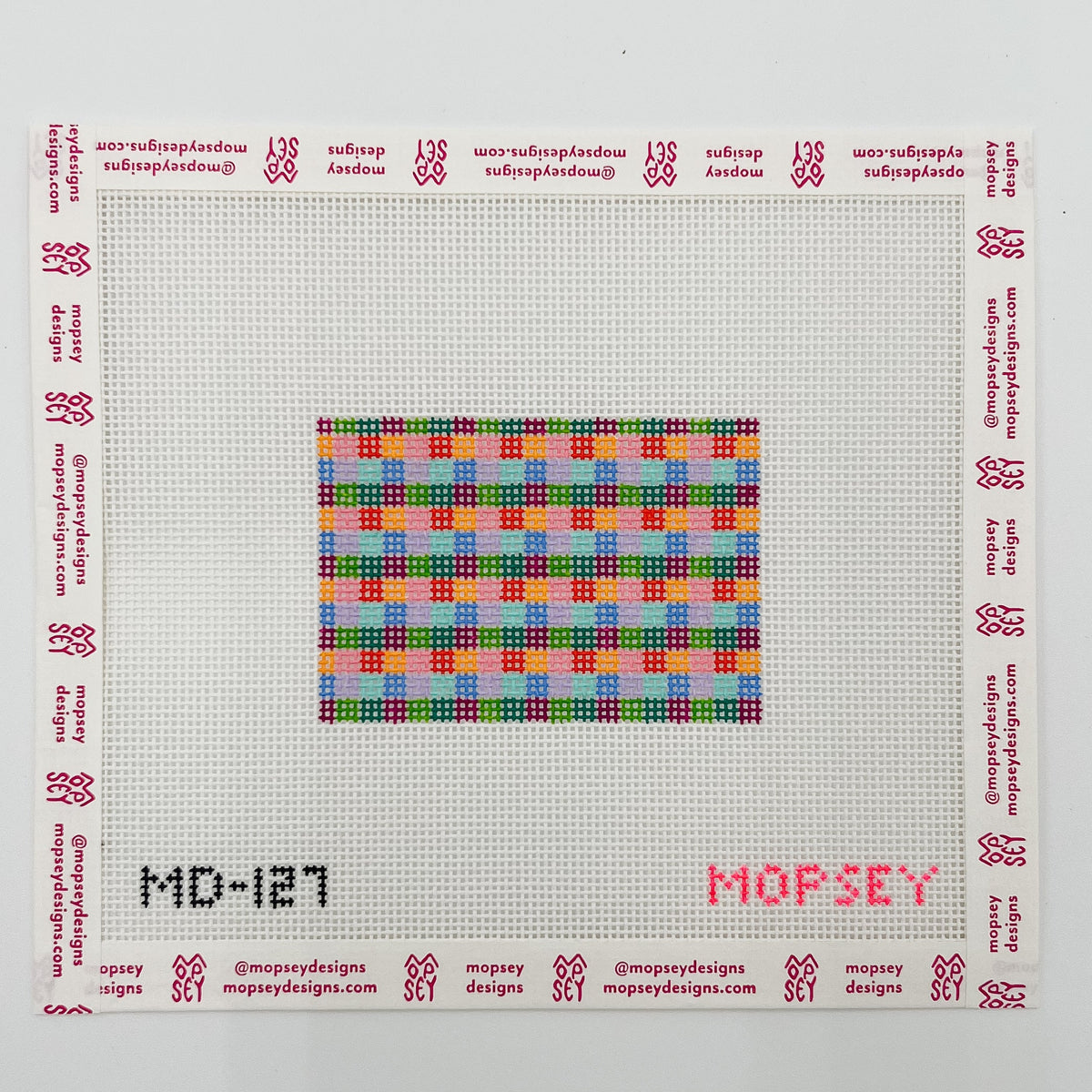 Rainbow Check Mini Insert – Mopsey Designs Needlepoint