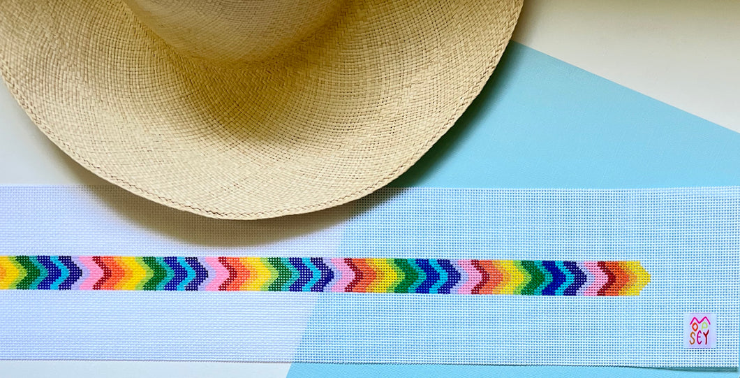 Rainbow Bargello Hatband